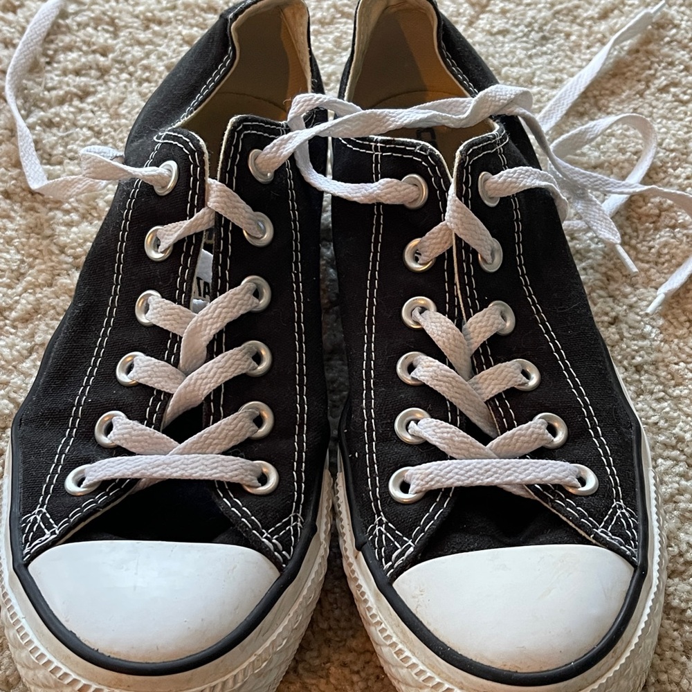 Converse Chuck Taylor Black Lo Top Canvas Sneakers sz 9 women's